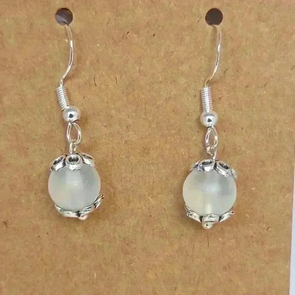 925 vintage-style handcrafted beaded earrings - Picture 1 of 4